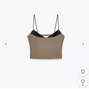 Zara Tan and Black Camisole Top